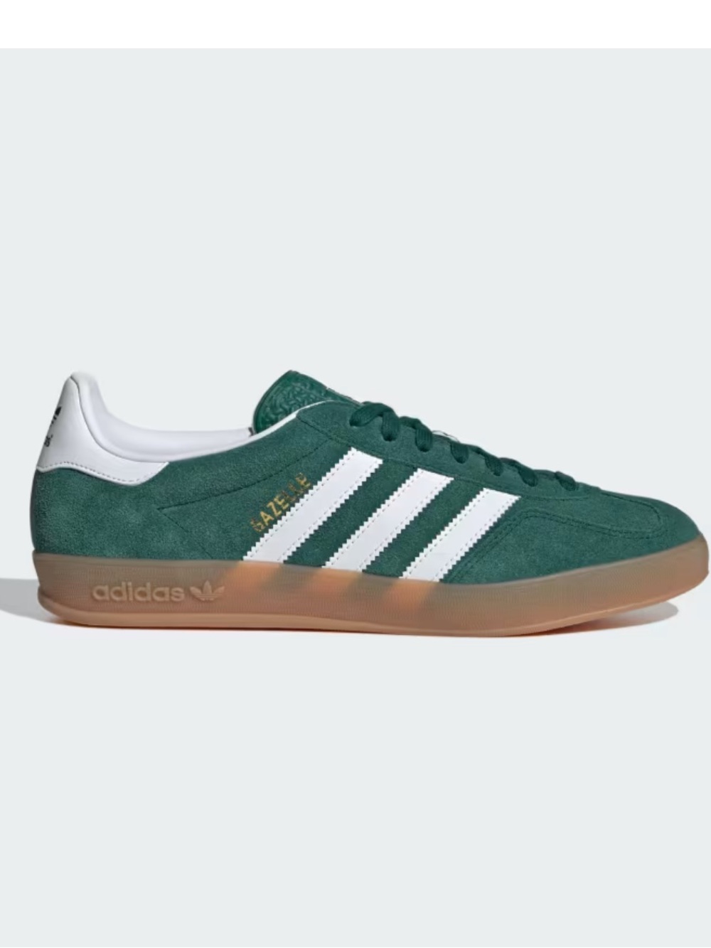 Adidas Gazelle Indoor Sneakers - Green/White with Gum Sole